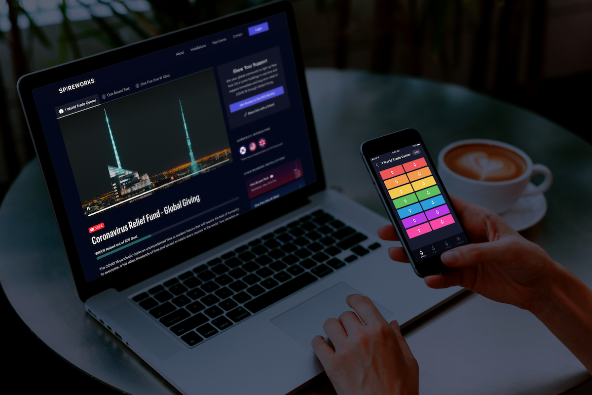 Connected lighting that lit up world landmarks for donations